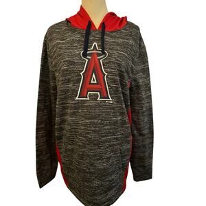 Fanatics Los Angeles Angels Instant Replay Color Block Pullover Hoodie, Sz Large